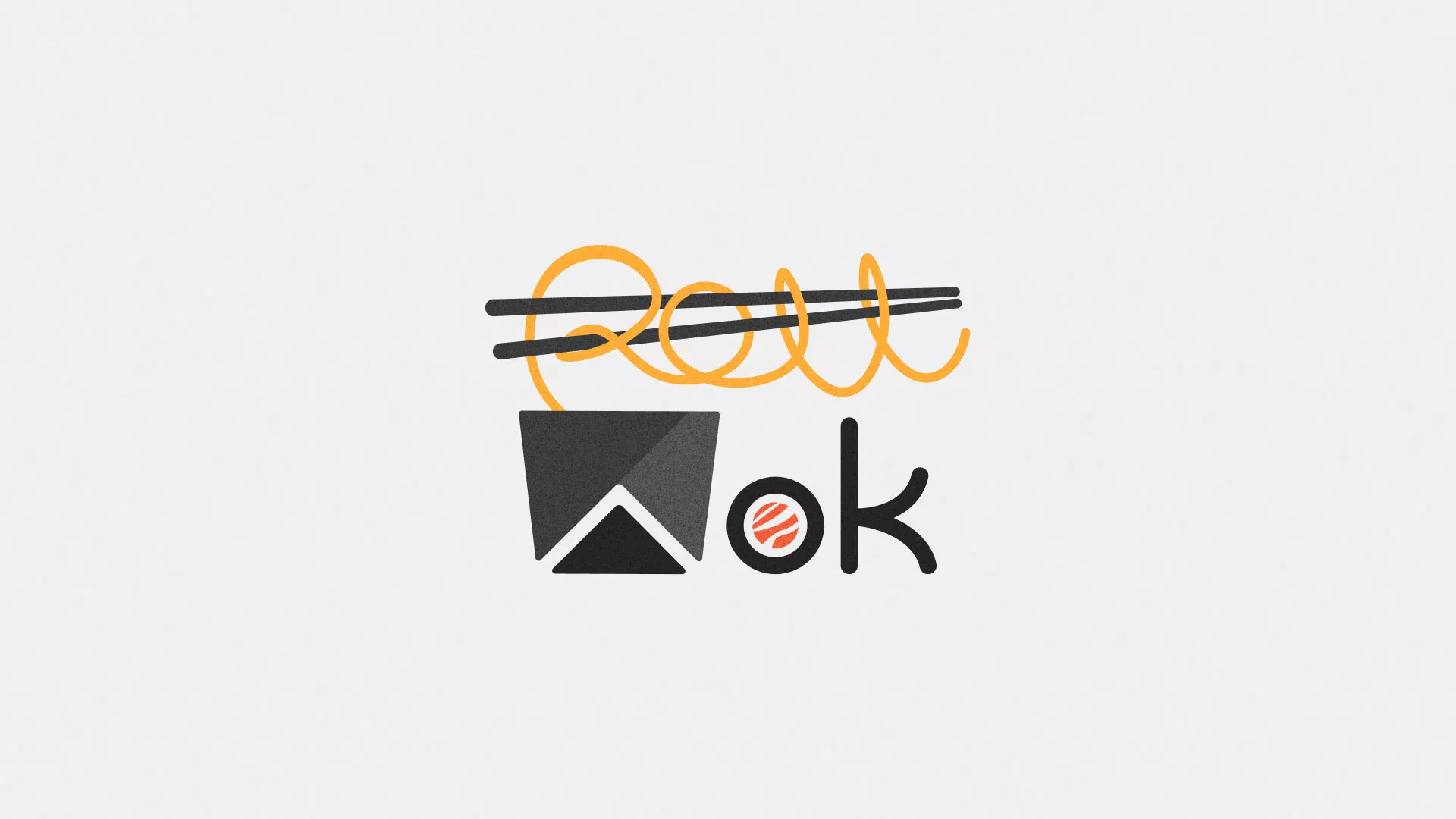 Разработка логотипа суши-бара «Roll Wok Club» в Асбесте